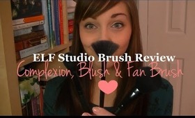 ELF Studio Brush Review | Complexion, Small Blush & Fan Brush