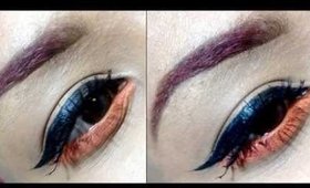 Orange Pop With Cat Eye Liner Eye Tutorial