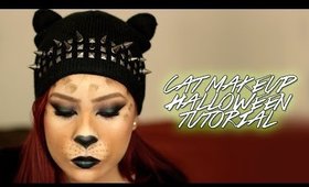 CAT / LEOPARD HALLOWEEN MAKEUP TUTORIAL