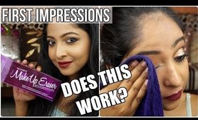 FIRST IMPRESSIONS: Makeup Eraser | Removing makeup with ONLY CLOTH and WATER? 🤔| Stacey Castanha