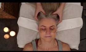 ASMR facial, scalp massage, and cupping for deep sleep and relaxation (whispering)