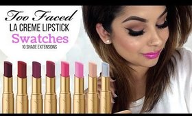 Too Faced La Creme Lipstick Swatches | Spring Collection