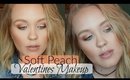 VALENTINES DAY MAKEUP | TOO FACED SWEET PEACH PALETTE