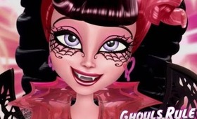 Monster High Draculaura Ghouls Rule Makeup Tutorial Featuring Rockeresque Beauty Company