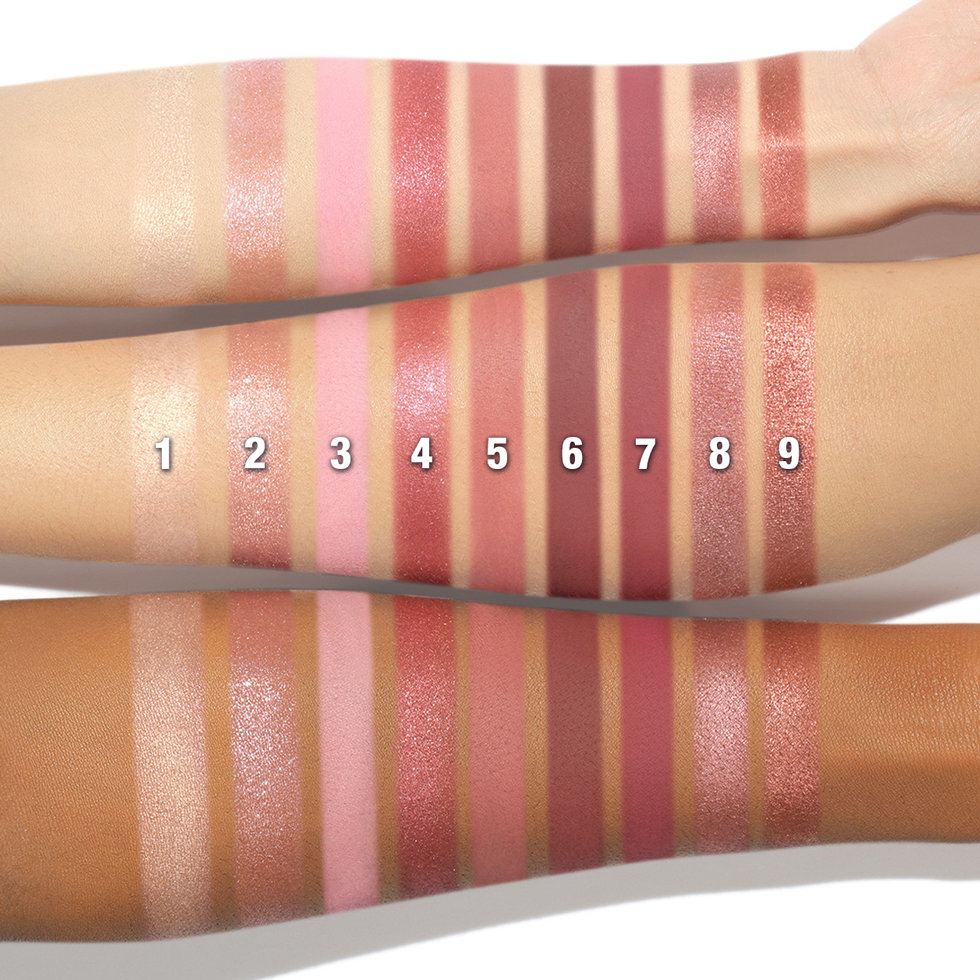 Charlotte Tilbury Palette of Beautifying Eye Trends in Pink Love Swatches