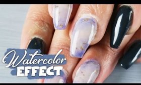 Watercolor Effect Nail Art with Sharpies // Watch me Practice Gel Nails // Gel Nails at Home