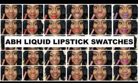 30 LIP SWATCHES!!! 😱 ABH Liquid Lipsticks | Dark Skin