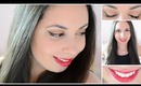 Red Lips & Winged Eyeliner ♡ Hair & Makeup Look