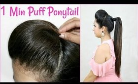 1 Trick ~ 1 Minute ~ PUFF Ponytail | Easy Everyday Hairstyles | Shruti Arjun Anand