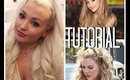 Hair Tutorial | Loose Curls & Half-Up Ponytail | Ariana Grande, Kardashian-inspired