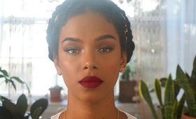 Let's GRWM "Frida Style" Crown braid & Makeup tutorial