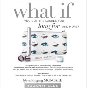 full-size Essentials Lash Boost, mini Redefine Multi-function Eye Cream, cute winking eye cosmetic bag - goes on sale November 2
