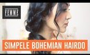 Simpele bohemian hairdo - FEMME