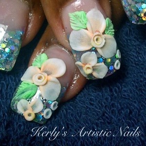 I love doing 3D nails a result of beautiful art at your fingertips.