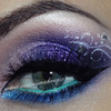 Glittery purple makeup