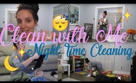 CLEAN WITH ME 2017 | Power Hour After Dark | Night Time Cleaning Routine | SAHM | KattieElyce