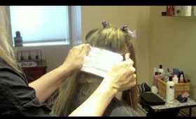 Full Head of Blonde Highlights with Foils on Long Hair: Hair Tutorial: Blonde on Light Brown