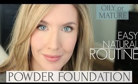 How to Apply POWDER FOUNDATION Without Looking Cakey | Powder Foundation Routine for Oily Skin