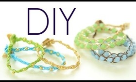 DIY Bohemian Style Wrap Bracelets :: SUPER EASY