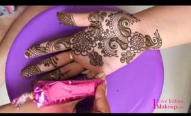 Easy & Simple Henna Design : How To Draw Henna/Mendhi For Full Hand : Learn Henna Art