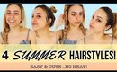 🌻SUMMER HAIRSTYLES 🌻|| cute & easy (NO HEAT!!) - With UNice.com