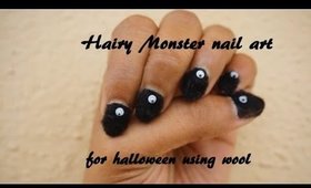 Easy Hairy Monster nail art tutorial for Halloween - Ep 112 - by LifeThoughtsCamera