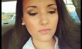 Gold Goddess Summer Makeup Tutorial-L'oreal infallible and NAKED Palette