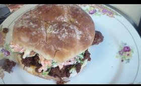 Pulled Pork Sandwich W/ Broccoli Slaw