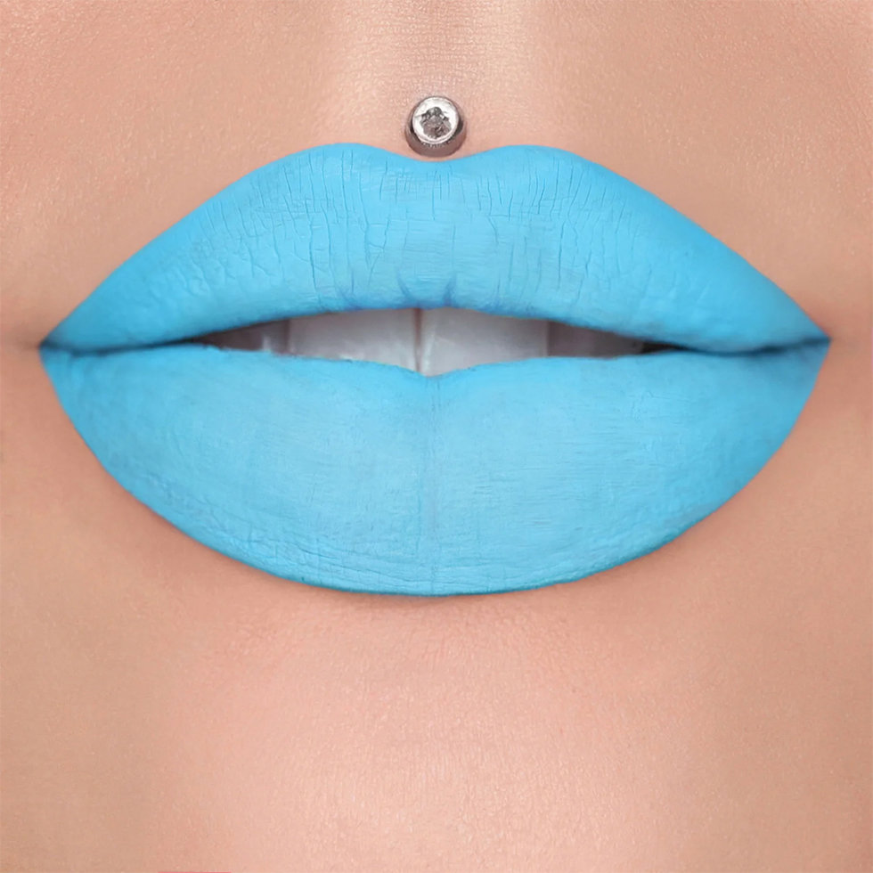 Jeffree Star Cosmetics model wearing the shade Frostitude from the Cotton Candy Threesome