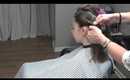 Asymmetrical Updo with Headband and Wrap Around French Braids (Hair Tutorial)
