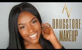 Affordable Dark Skin Drugstore Makeup Tutorial Eyebrows + Face