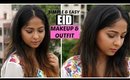 EID MAKEUP Tutorial and Indian Outfit | GRWM | Sareez.com | Stacey Castanha