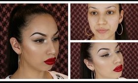 Heavy Highlight & Glossy Red Lip | Janbeautary Day 22 | ChristineMUA