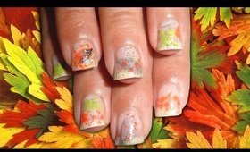 Easy Fall Foliage Nail Art Tutorial for Short Nails