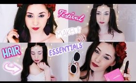 FESTIVAL HAIR, MAKEUP & ESSENTIALS | COACHELLA INSPIRED!