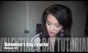 Valentine's Day Makeup & Hair Tutorial
