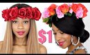 DIY Flower Crown Headband Collab w/ Crystal Michelle►Dollar Store Challenge