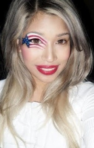My fourth of july makeup using only MAC products!! 