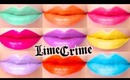 Lime Crime Lipstick Swatches on Lips 10 colors