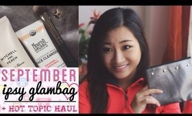 September Ipsy Glambag! + Hot Topic Haul (Deathnote, Totoro)