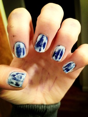 Acid wash nails. So cute