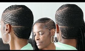 Small Feed in Side Braids► Cornrows on Short Natural Hair