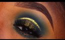 Smokey Teal Halo eye makeup tutorial with glitter ! - Queenii Rozenblad