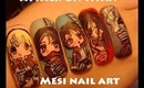 Shingeki no kyojin Mesi nail art Attack on Titan nails