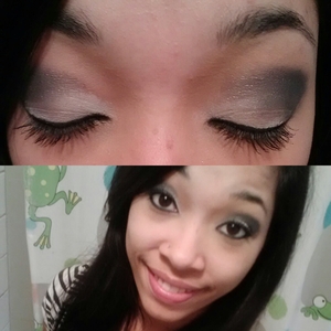 In all honesty, I used a make up kit that my husband got me from Bealls for christmas last year.
Maybelline lasting drama gel eyeliner and one by one mascara.
I try creating looks for beginners who or simply anyone who doesn't have the resources for top brands. I like to give people an alternative, but also look great!(: