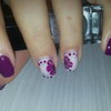 nail art purple flower