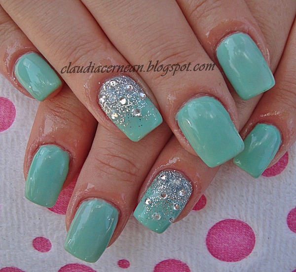 Mint Cream Nails | Claudia C.'s (claudia) Photo | Beautylish