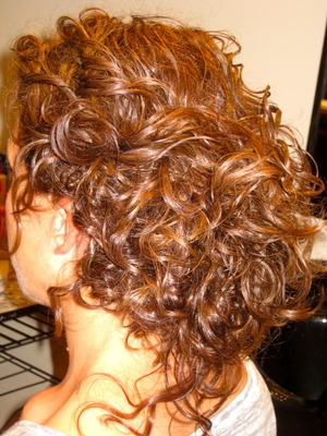 Low Updo on Curly Hair