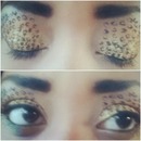 cheetah print eye make-up