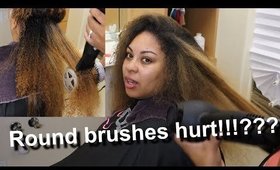 Detailed:Silk Press Round brush Blow Out! Cyn Doll